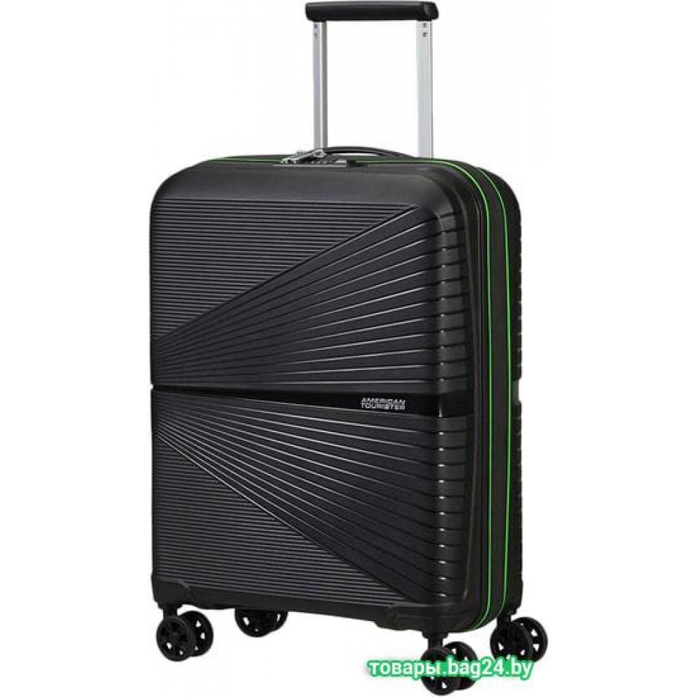 Чемодан для авиаперелетов American Tourister Airconic Black/Acid Green 55 см