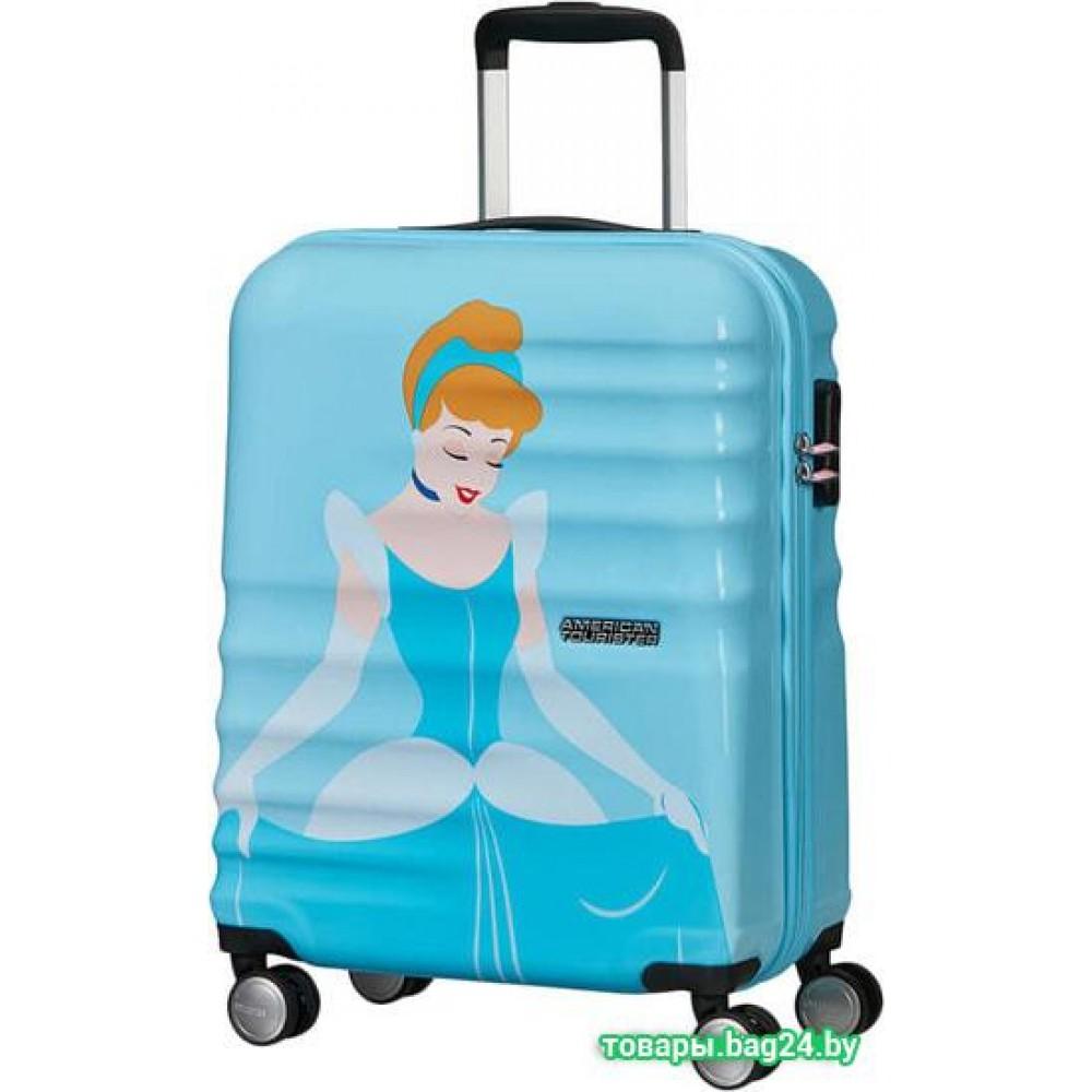 Чемодан-спиннер American Tourister Wavebreaker Disney Cinderella 55 см