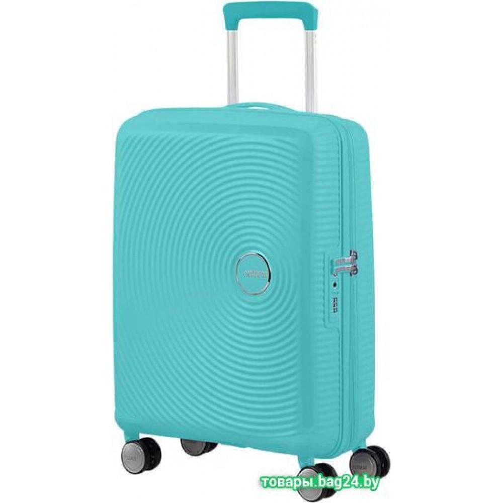 Чемодан-спиннер American Tourister Soundbox Poolside Blue 55 см