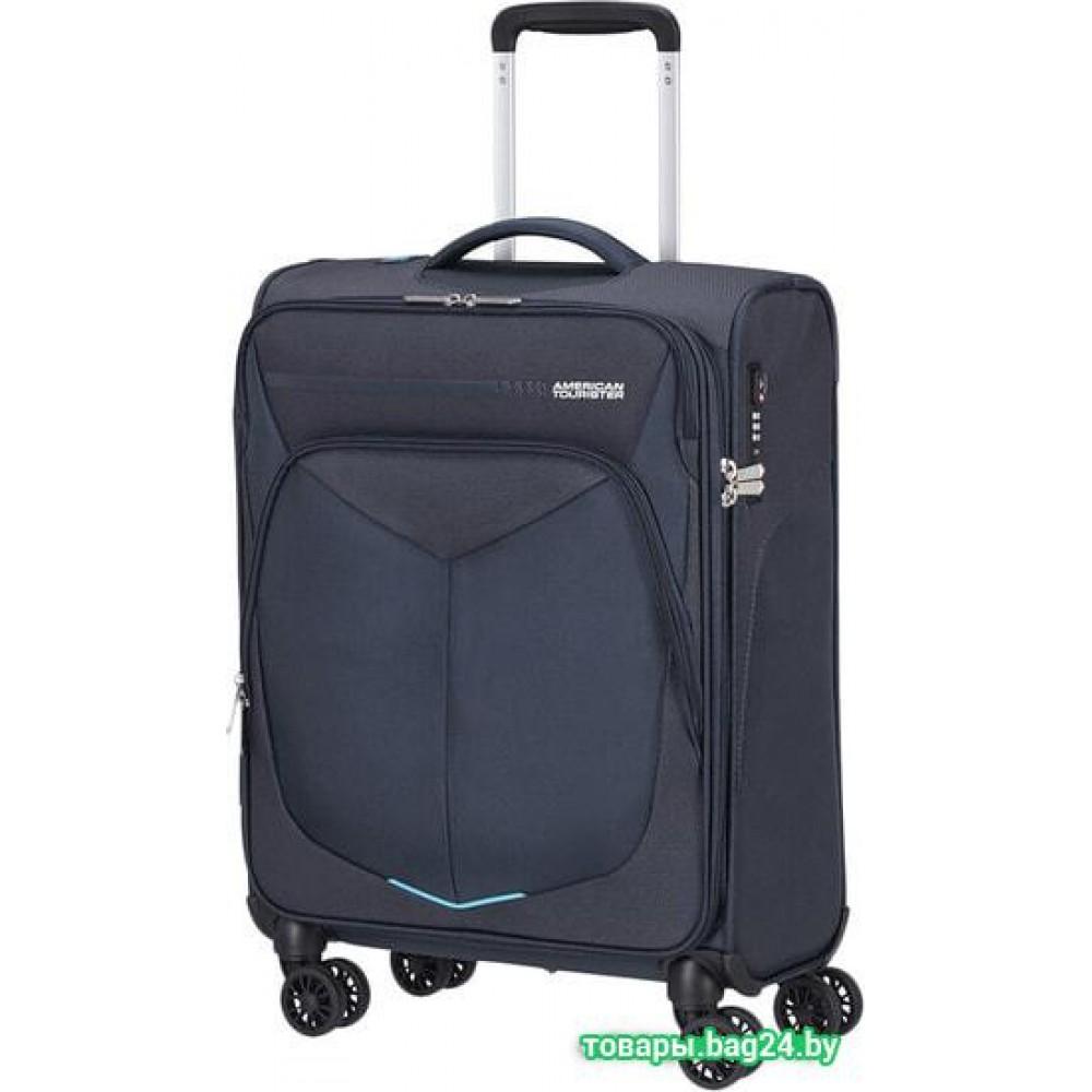 Чемодан-спиннер American Tourister Summerfunk Strict Navy 55 см (4 колеса)