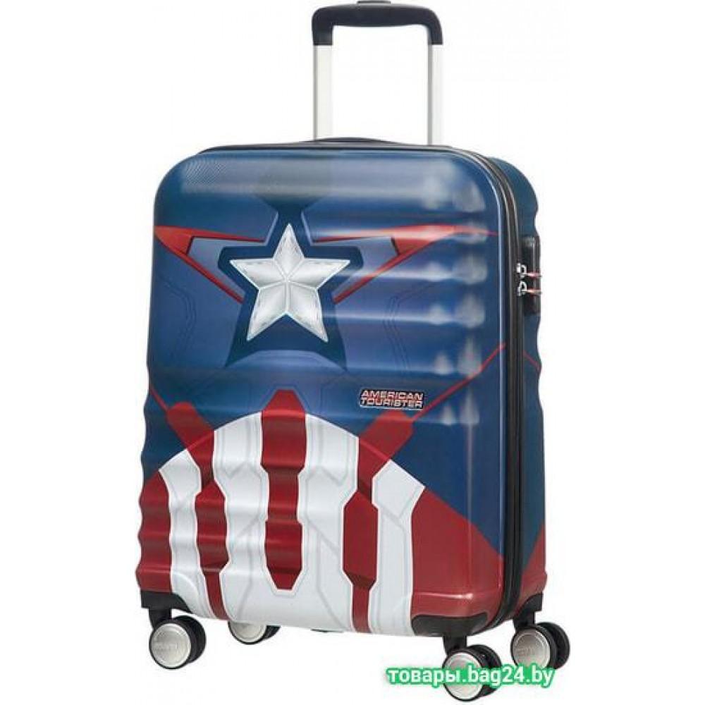 Чемодан-спиннер American Tourister Wavebreaker Disney Captain America Close-Up 55 см