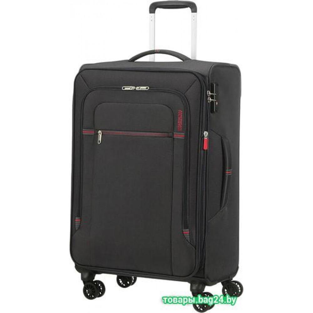 Чемодан-спиннер American Tourister Crosstrack Grey/Red 67 см