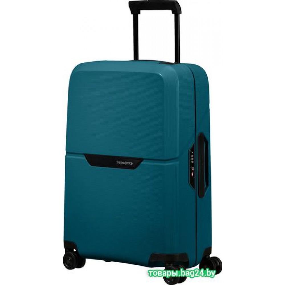 Чемодан-спиннер Samsonite Magnum Eco Petrol Blue 55 см (4 колеса)