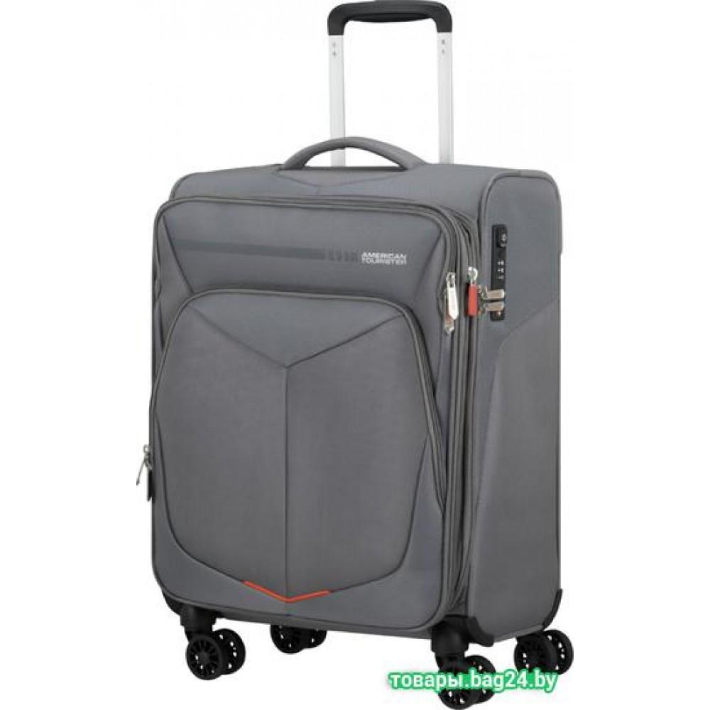 Чемодан-спиннер American Tourister Summerfunk Titanium Grey 55 см (с увеличением, 4 колеса)