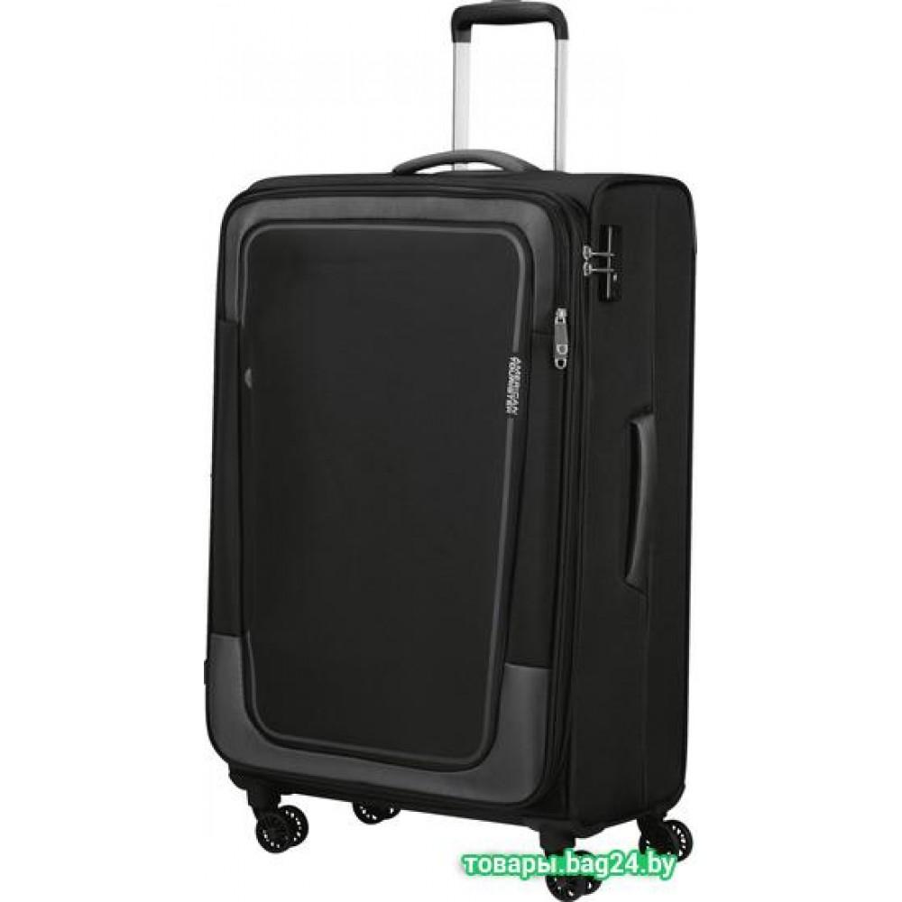 Чемодан-спиннер American Tourister Pulsonic Asphalt Black 81 см