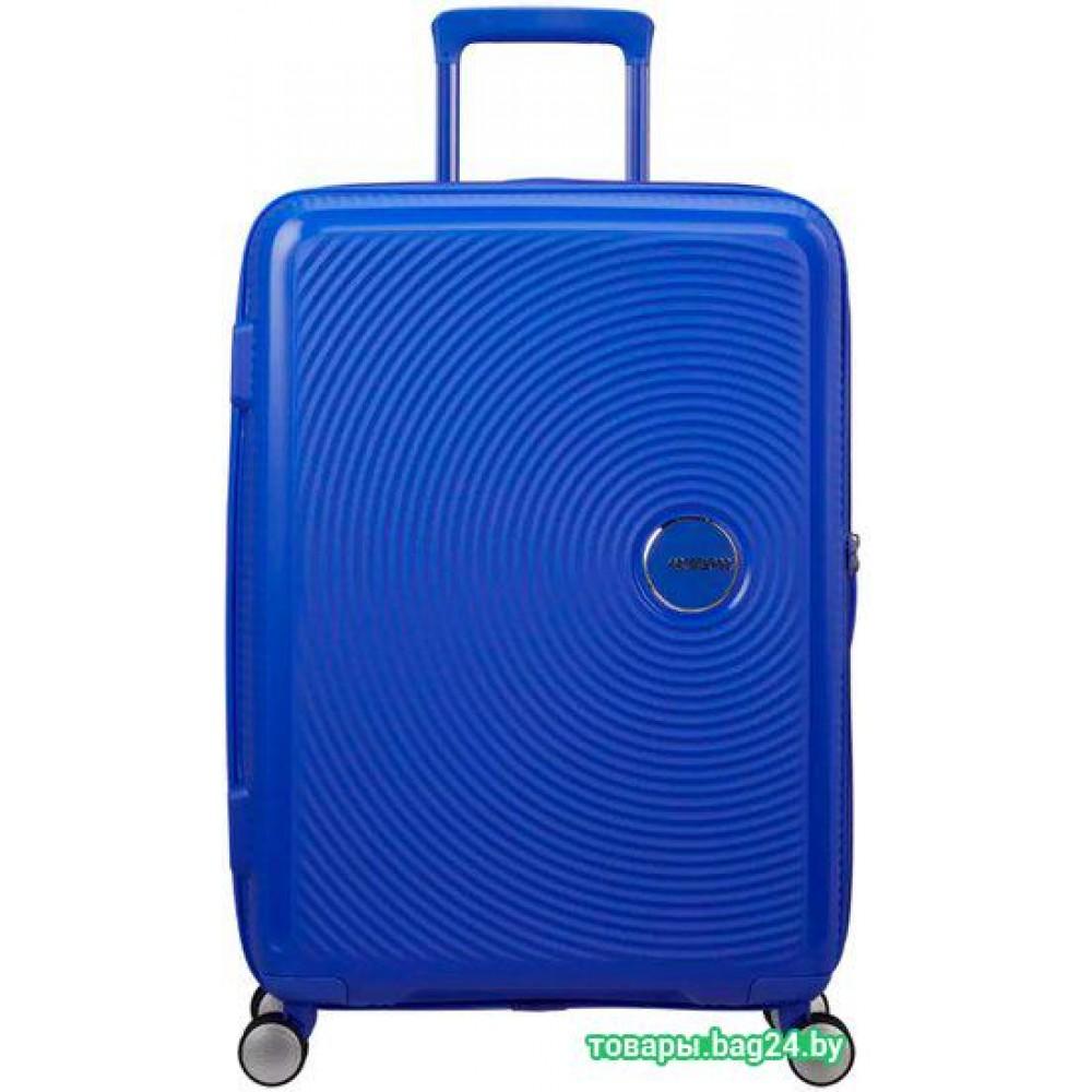 Чемодан-спиннер American Tourister SoundBox Cobalt Blue 67 см