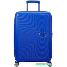 Чемодан-спиннер American Tourister SoundBox Cobalt Blue 67 см