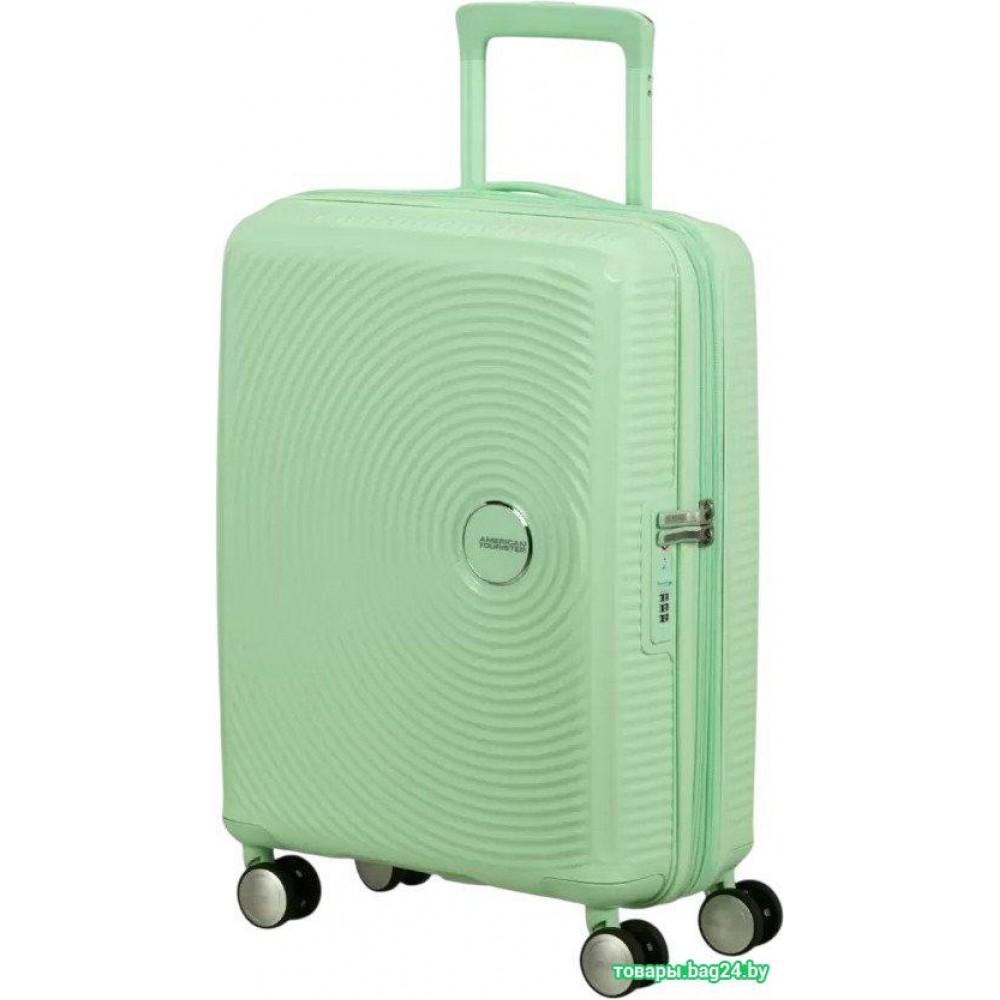 Чемодан-спиннер American Tourister SoundBox Pastel Green 55 см